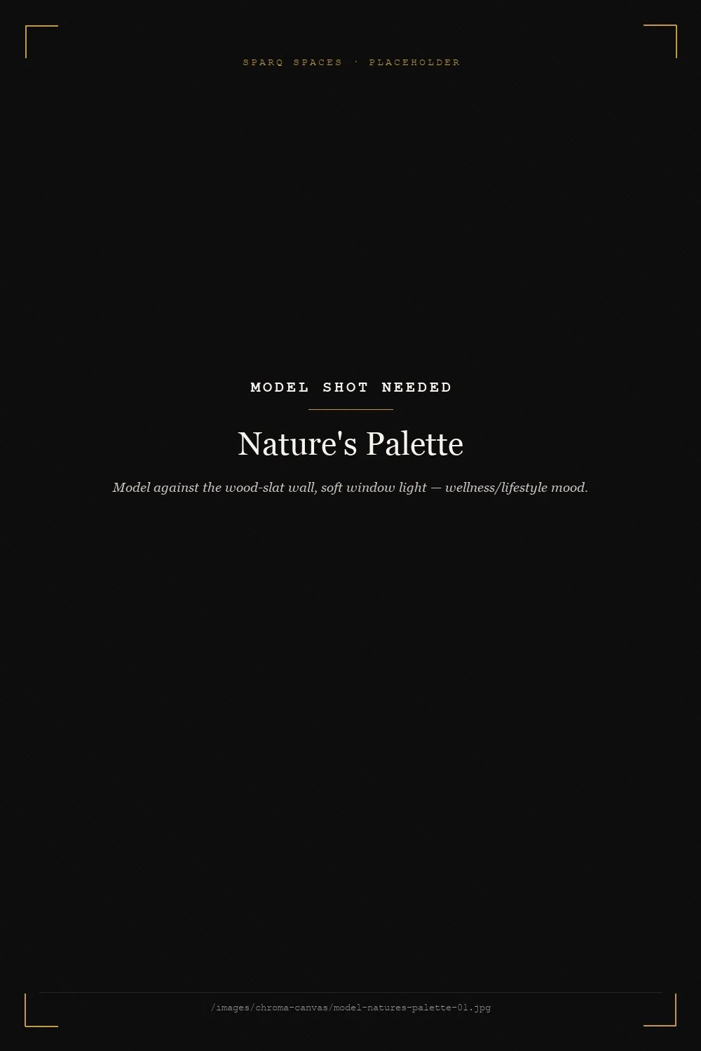 Client shoot on the Nature's Palette set at Chroma Canvas