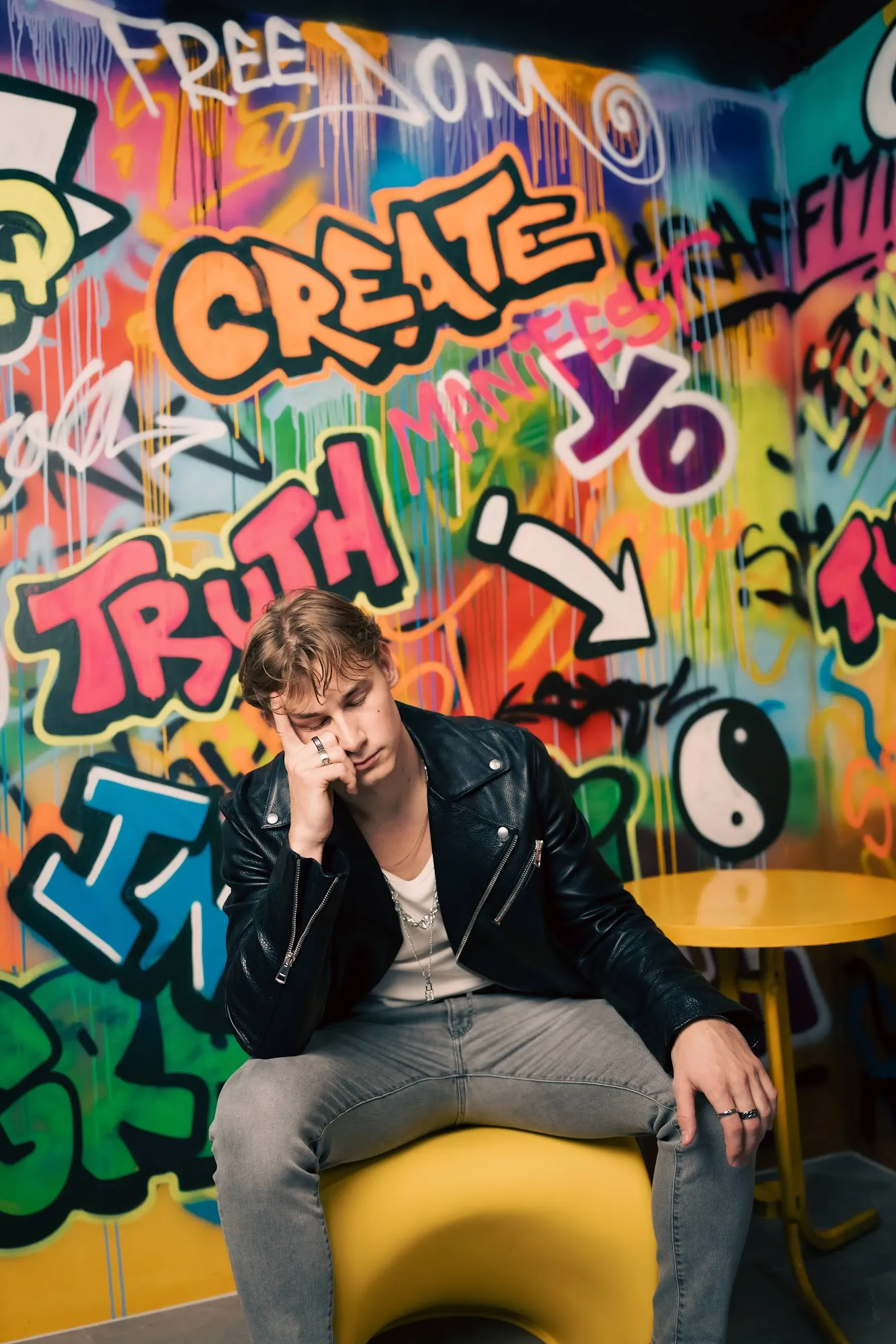 Client shoot on the Street Art set at Thematics