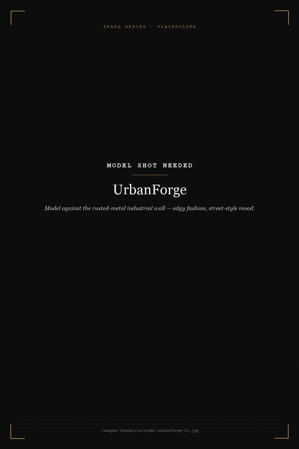 Client shoot on the UrbanForge set at Thematics